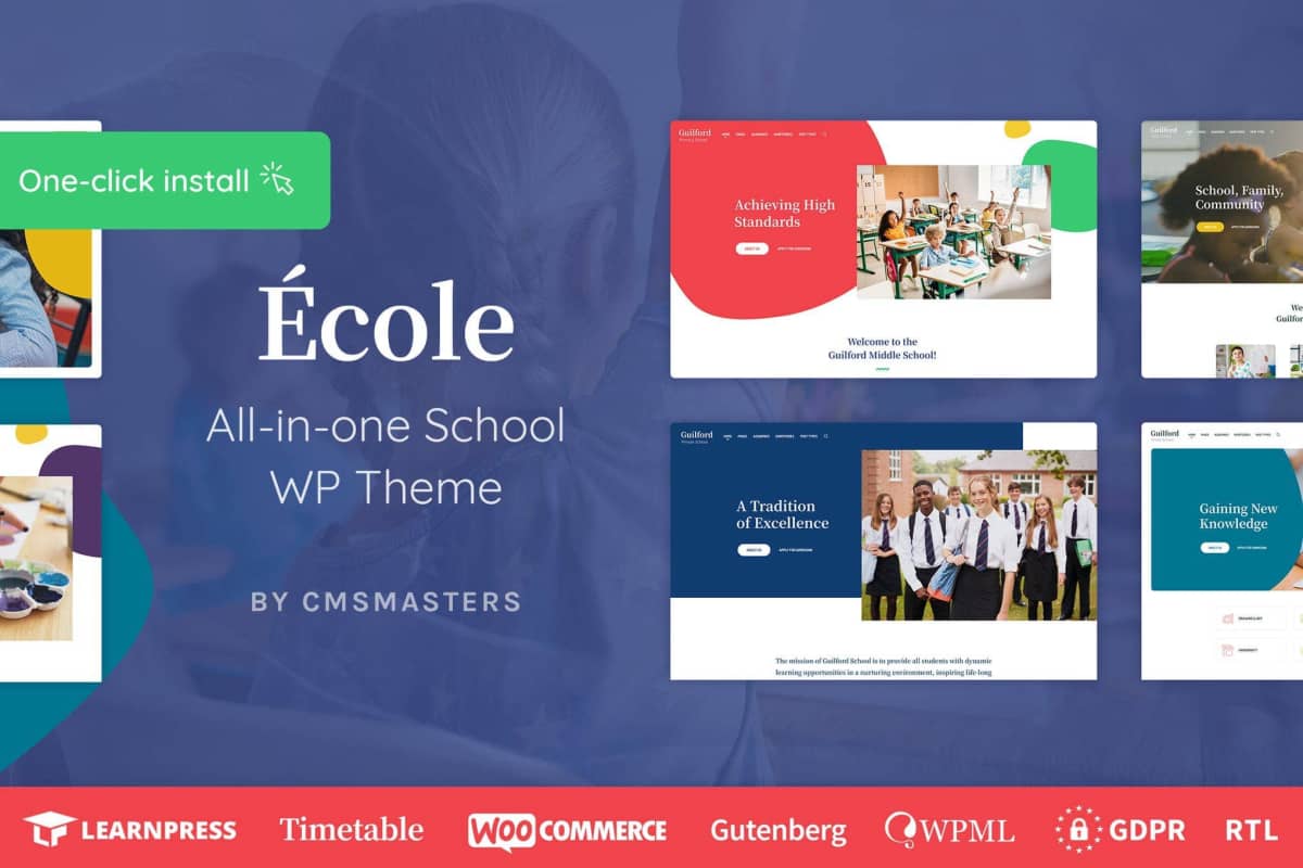 Ecole – 培训教育在线学习WordPress 主题