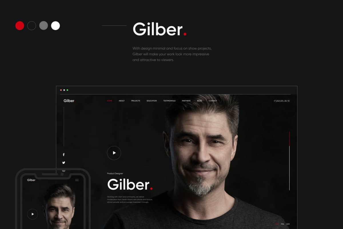 Gilber-个人简历/简历HTML模板