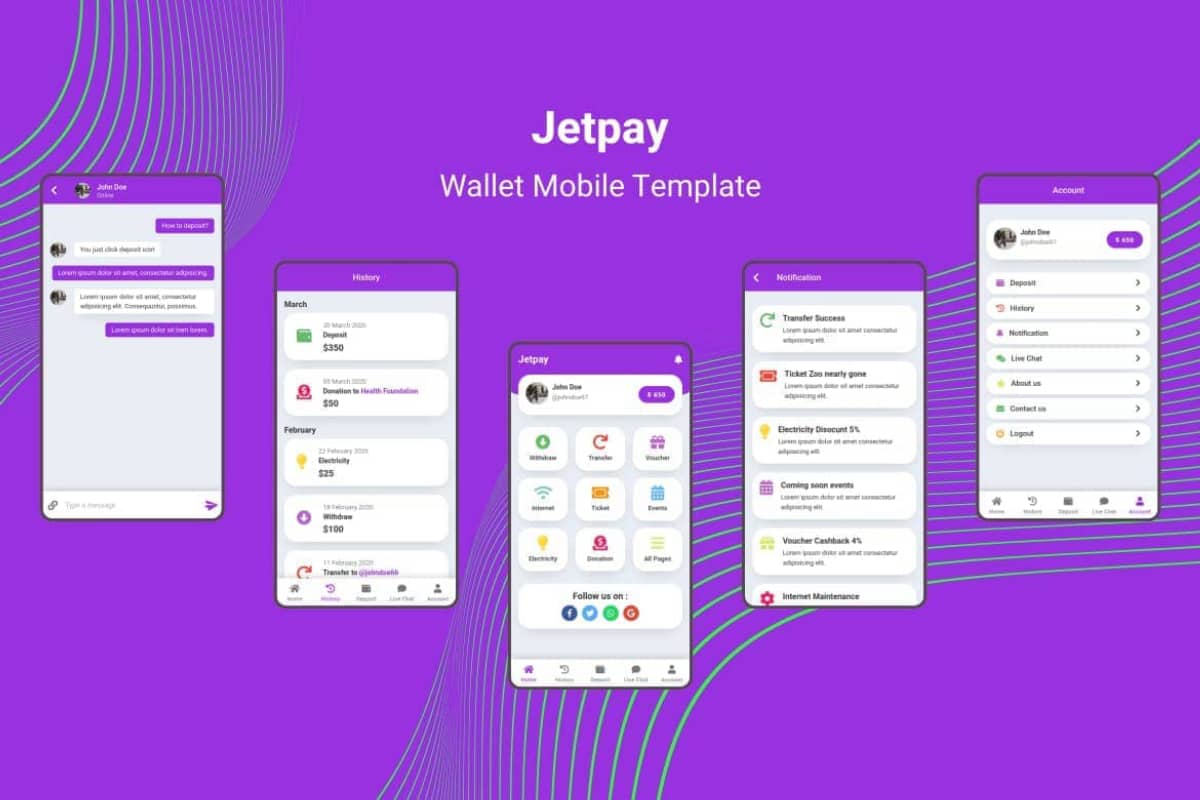Jetpay – 移动支付手机模板
