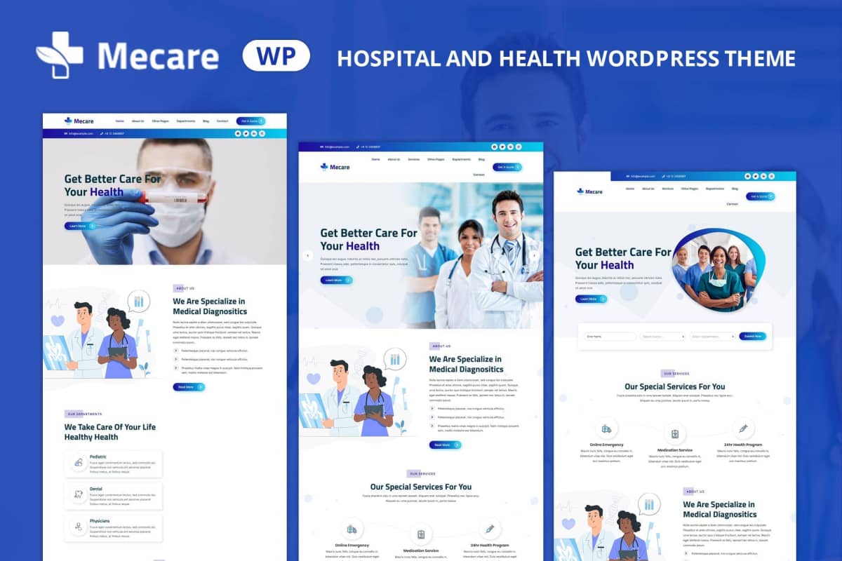 Mecare –医院和健康WordPress主题